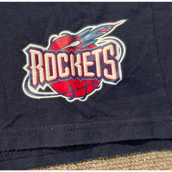 Vintage 90s Mens XL Houston Rockets NBA Basketball Athletic Drawstring Shorts